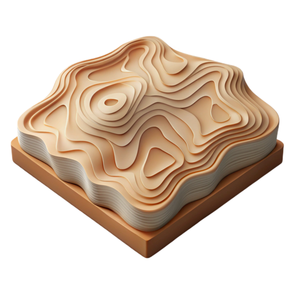 beautiful abstract Topographic Map Layer Transparent Background Customizable premium png