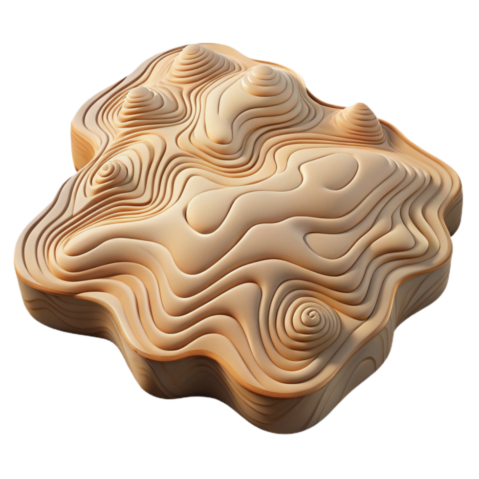 wonderful creative Topographic Map with Contour Lines Isolated Cutout authentic png