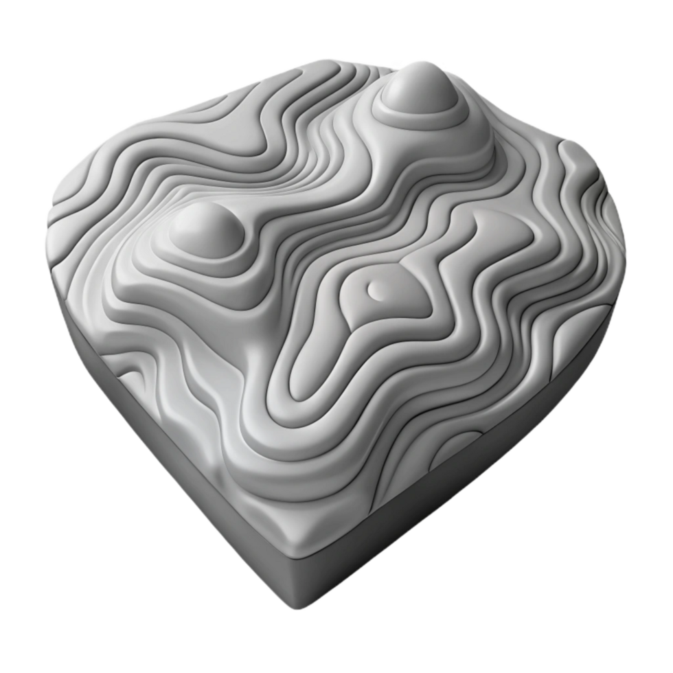 stunning minimalist Topographic Map with Grayscale Shading Isolated detailed png