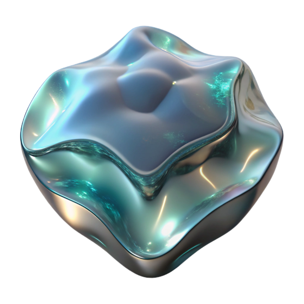 elegant contemporary Top View Distorted Glass Reflection Cutout authentic png