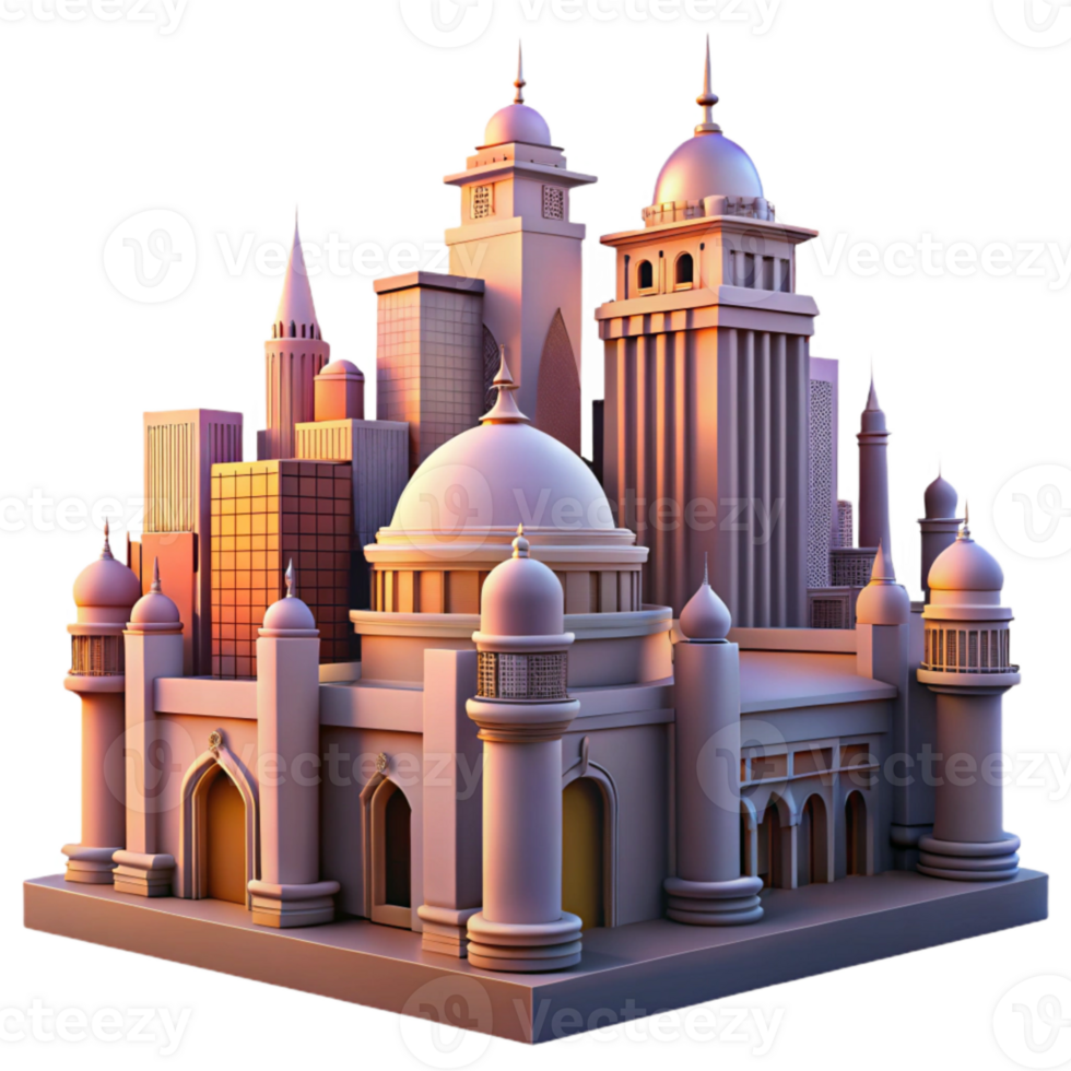 elegant traditional Twilight Cityscape with Detailed Architecture Cutout professional png