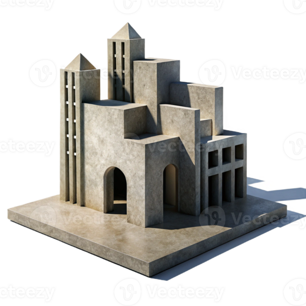 dramatic modern Urban Architecture Shadow Play Cutout high quality png
