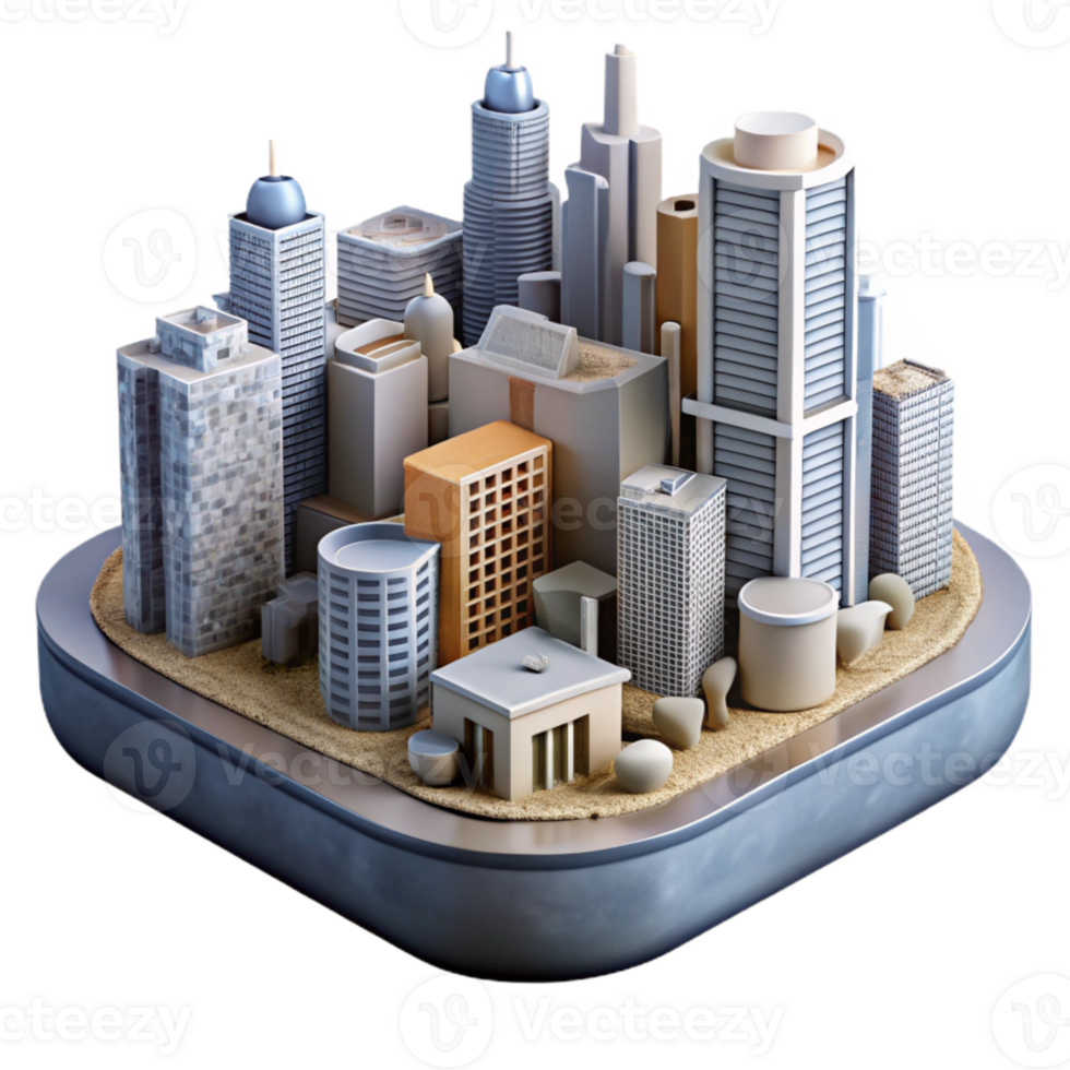 extraordinary rustic Urban Architecture Cutout Detailed Cityscape Transparent Background original png