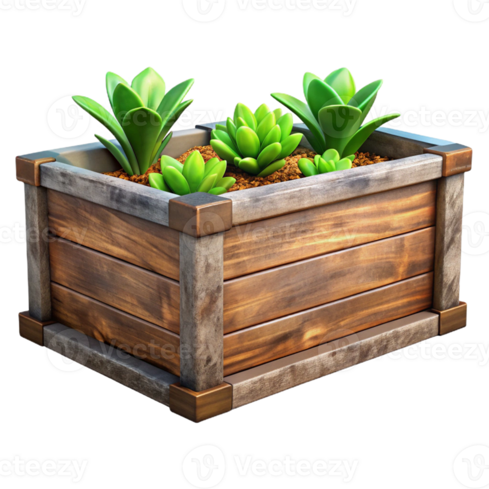 wonderful classic Urban Garden Planter Box Front View Cutout premium png