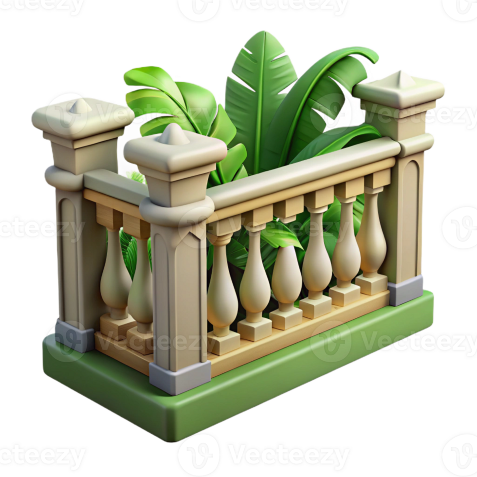 extraordinary abstract Urban Jungle Balcony Railing Cutout Element original png