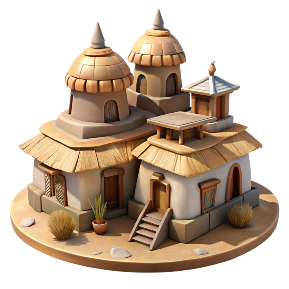 beautiful abstract Vespera Village Isolated Soft Focus Effect detailed png