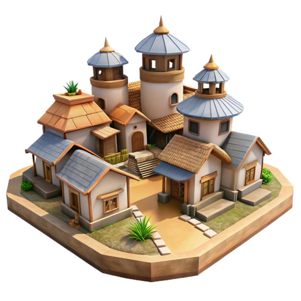 stunning modern Vespera Village Isolated Soft Focus Effect png