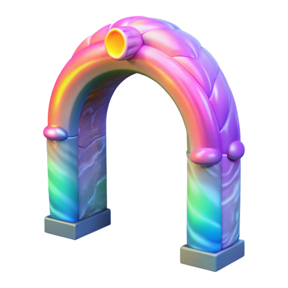 dramatic creative Vibrant Auroral Arch Transparent Background Ethereal Gateway original png