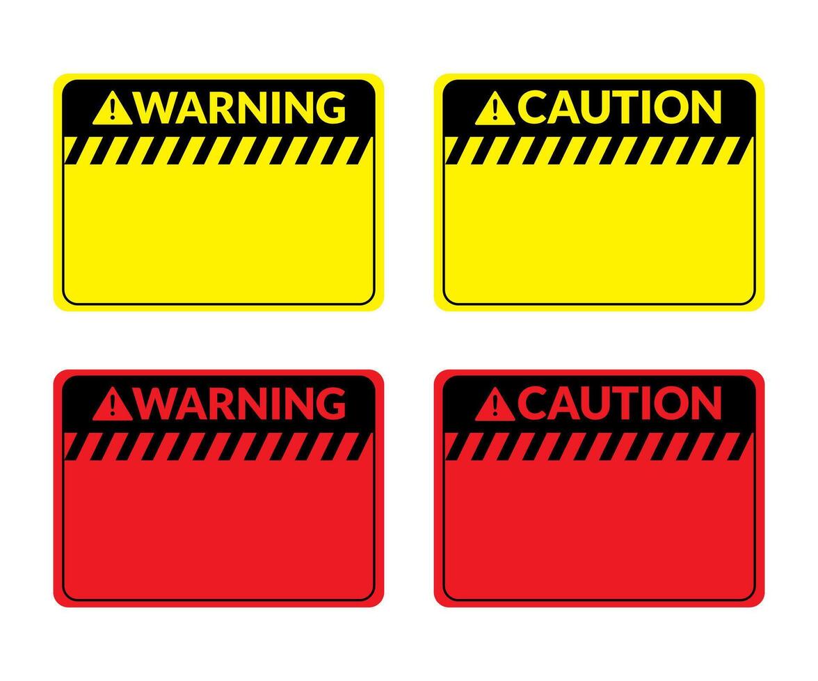 Warning sign. Blank warning sign vector