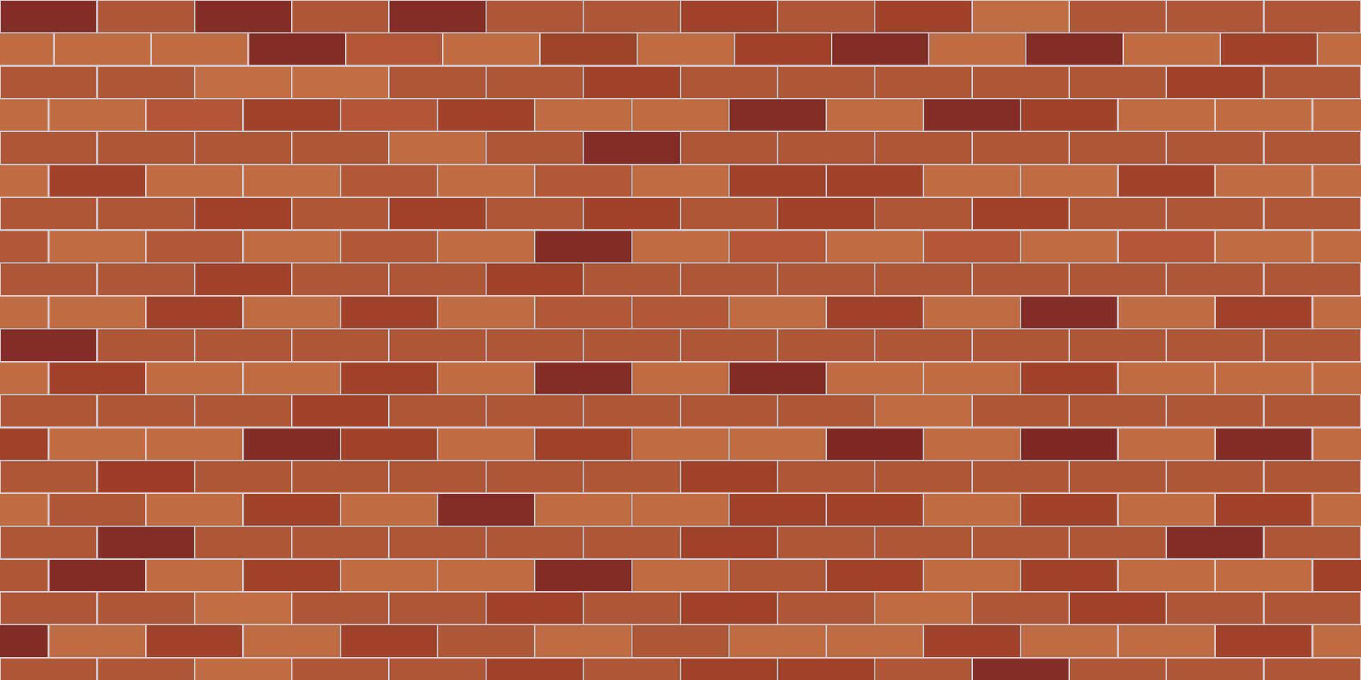 Red brick wall vector