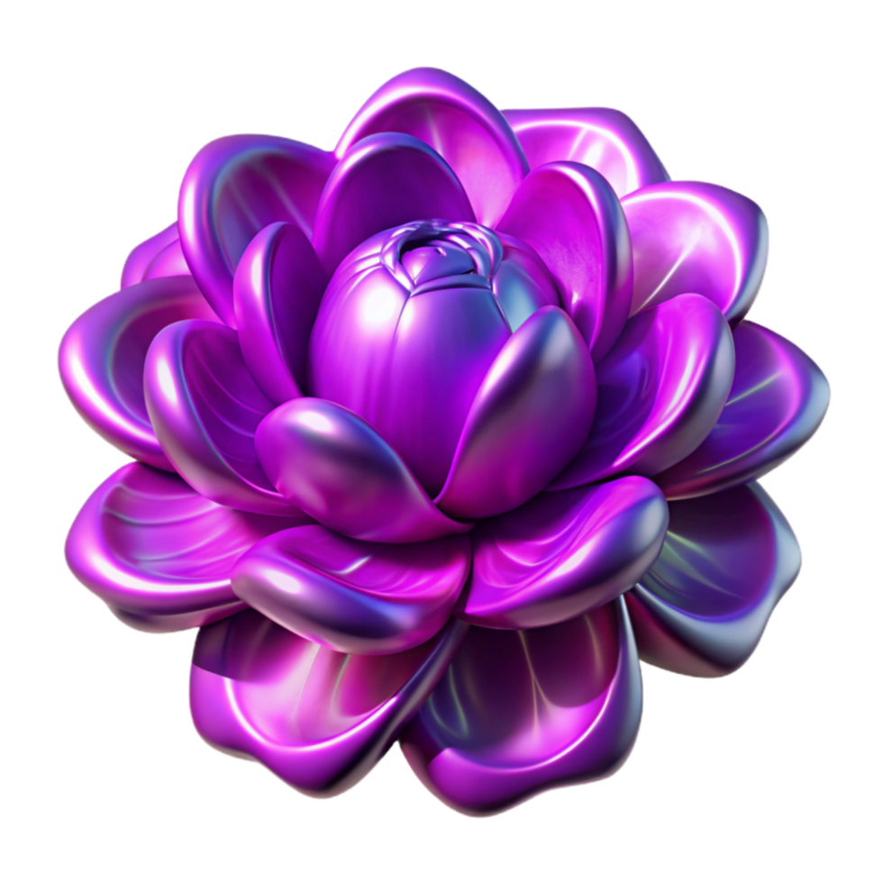 beautiful contemporary Vibrant Fractal Art Purple Hues Isolated genuine png