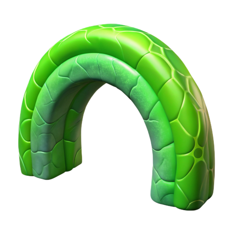 serene traditional Vibrant Green Auroral Arch Isolated with Transparent Background professional png