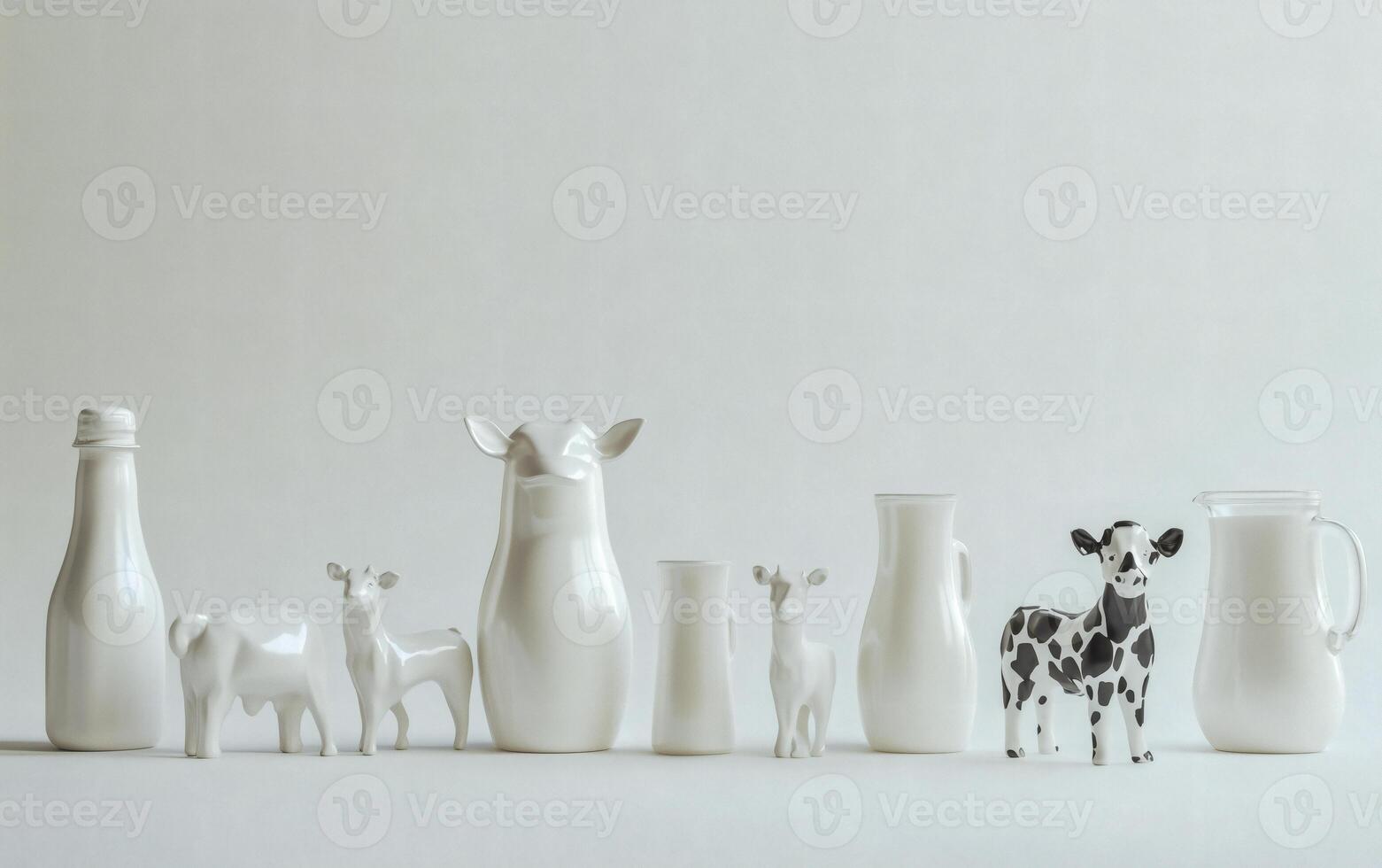 Minimalist scene with white vase over clean white wall scenary. Mockup product for showcase promotion. photo