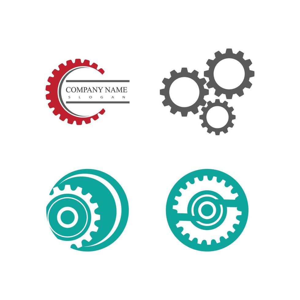 Gear logo symbol design vector