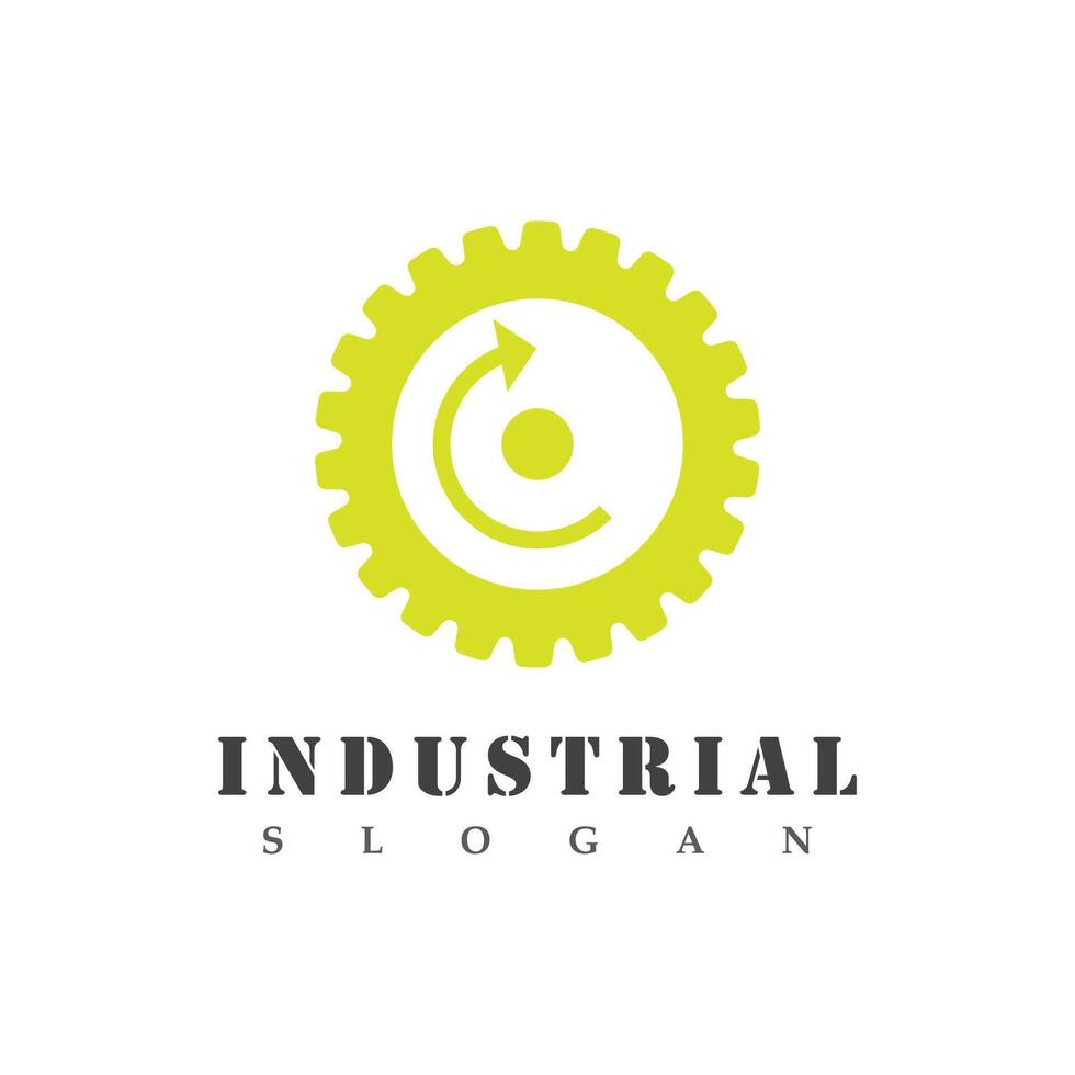 Gear circle logo template symbol design vector