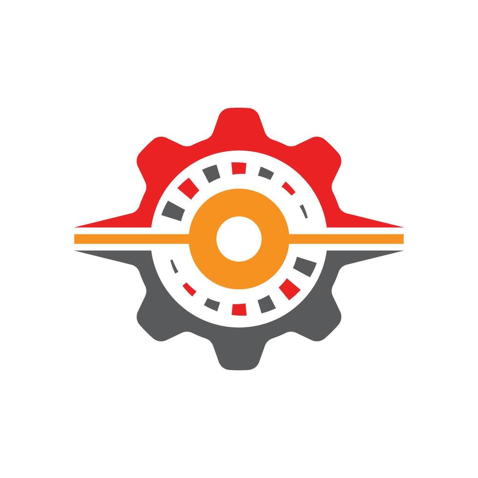 Gear speed logo template symbol design vector