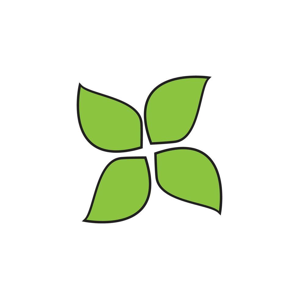 Mint leaf logo and symbol vector