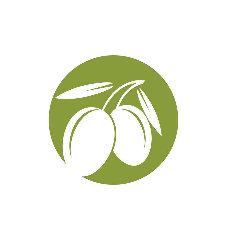 olive logo icon illustration vector