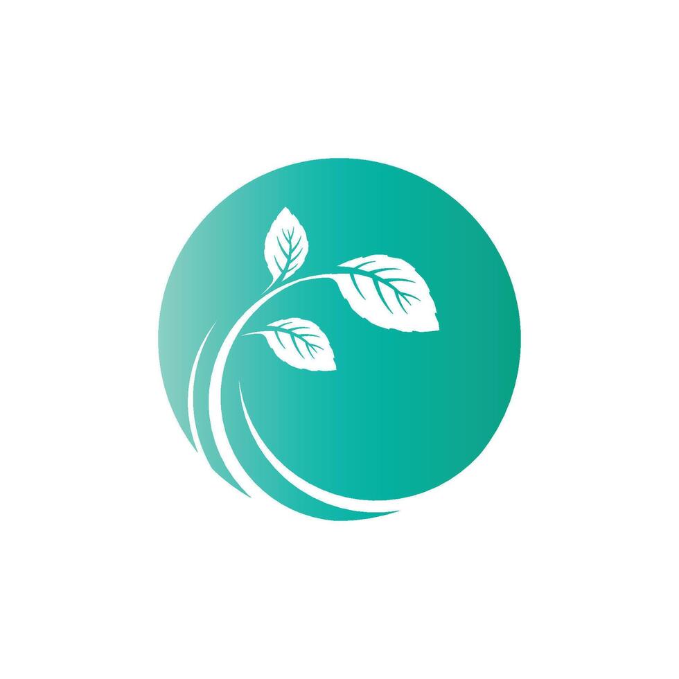 Mint leaf logo and s ymbol vector
