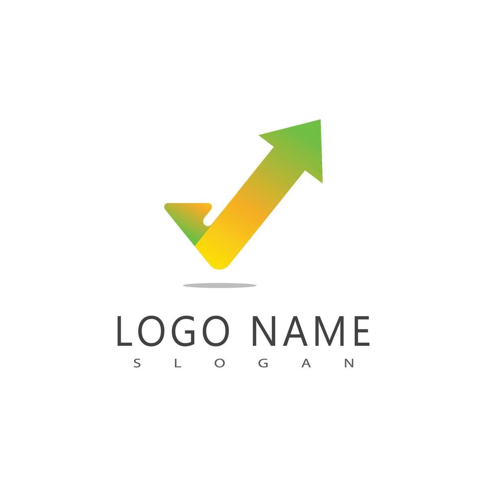 Arrow logo simple icon template vector