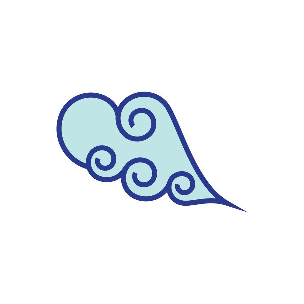 Cloud logo illustration logo flat design vector