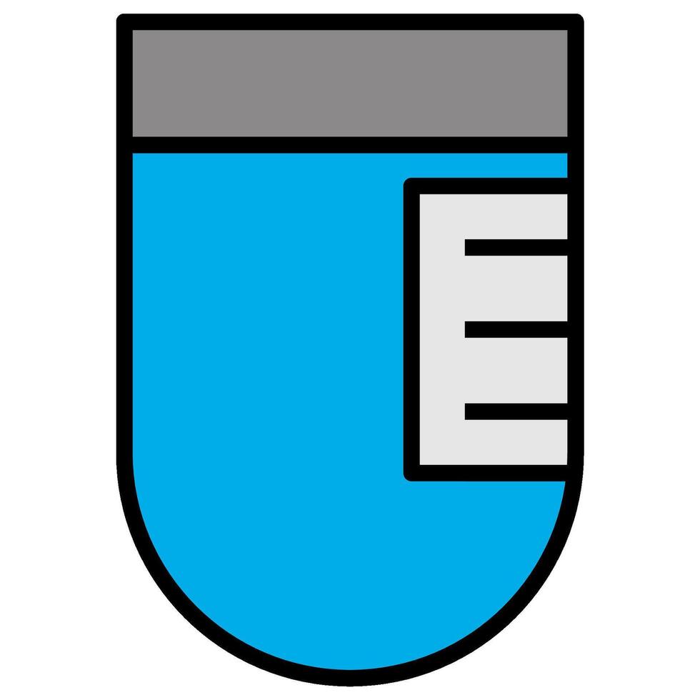 Test tube Filled outline icon. Editable stroke. vector