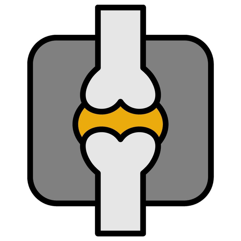 Skeletal joint Filled outline icon. Editable stroke. vector