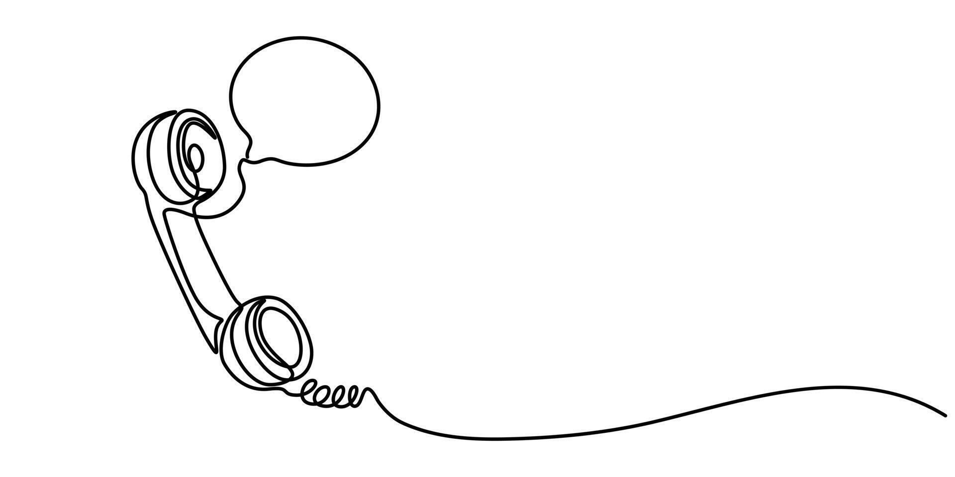 Communication Single continuous one line drawing Icon vector