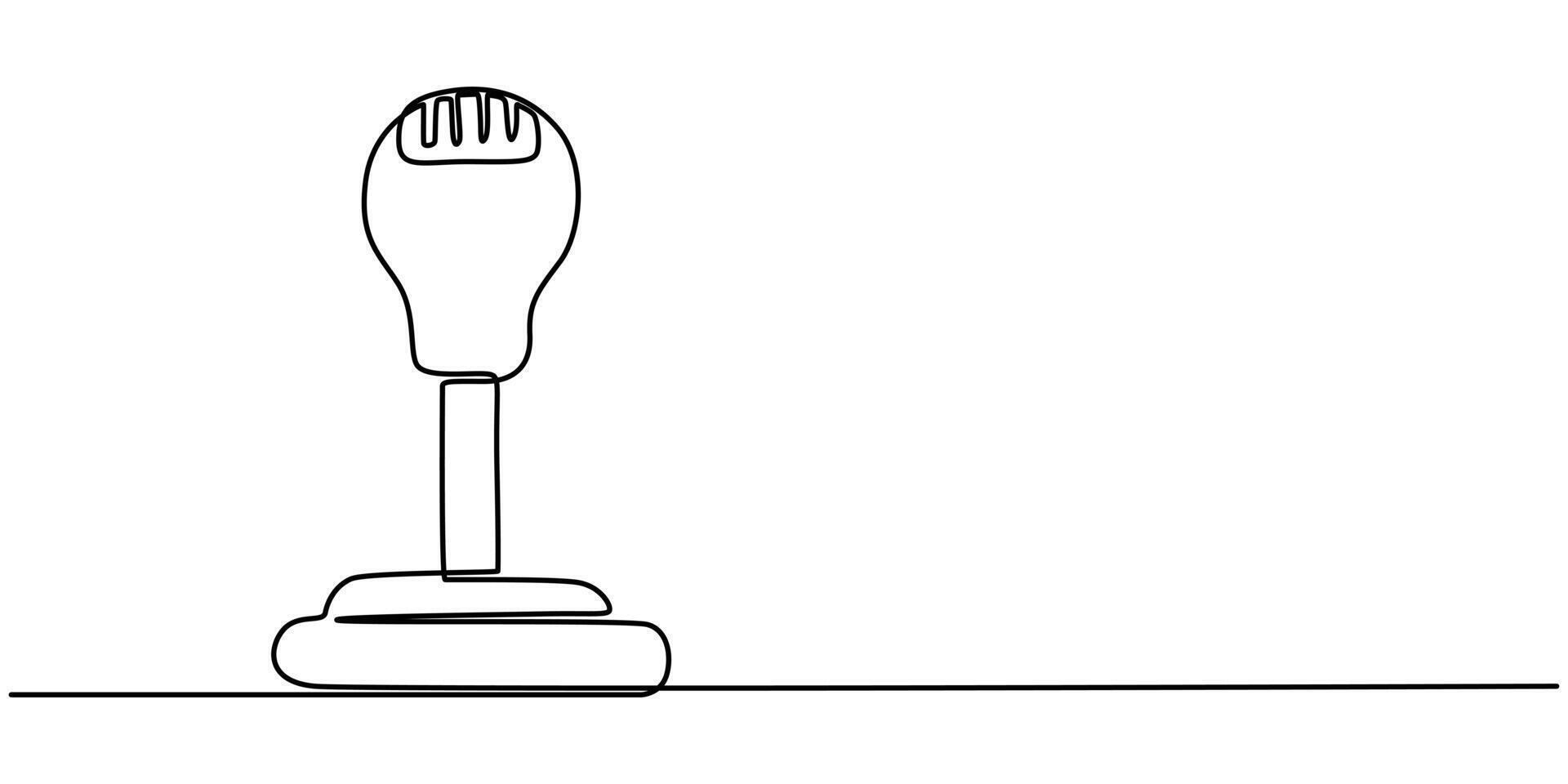 car gearbox icon continuous one line drawing, vector