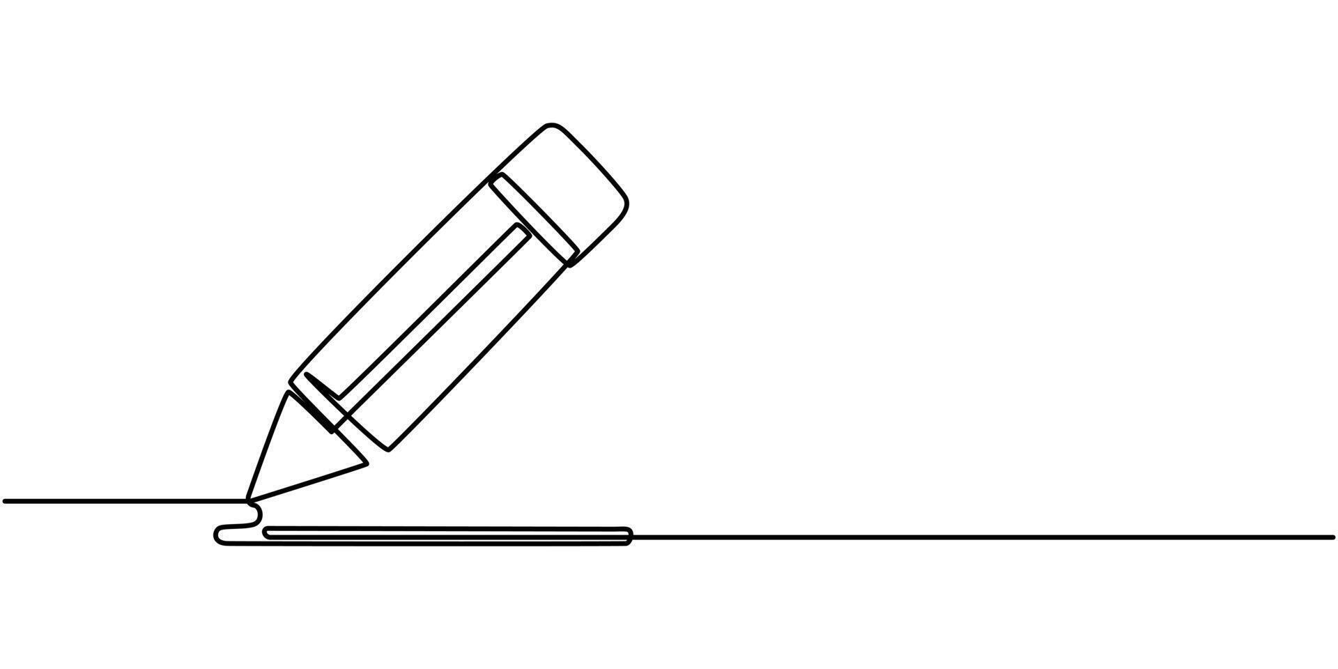 Sign up Icon pencil icon list icon continuous on line drawing vector