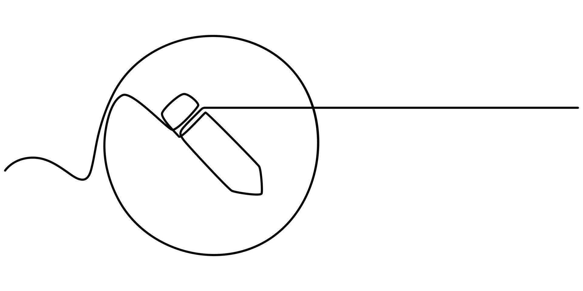 edit icon continuous one line drawing, edit pen icon, create modify pen sign button, Pencil icon, sign up icon vector