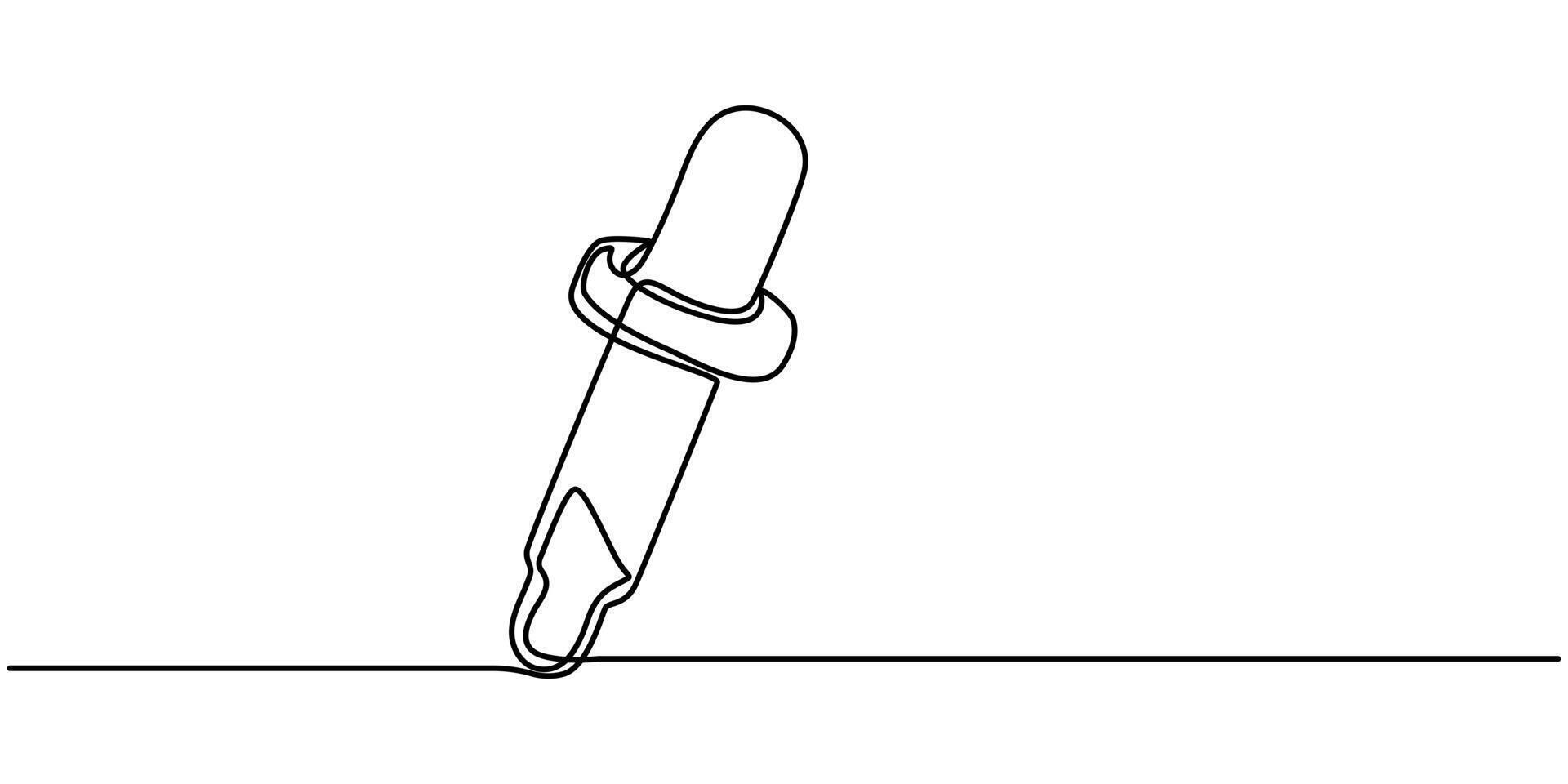 Eye Drops continuous one line drawing,Playful Line Illustration vector