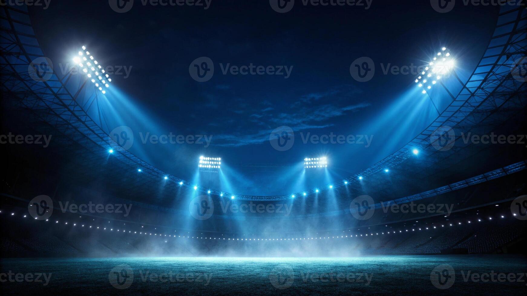 Night Stage Effects and Lights in Stadium Setting photo