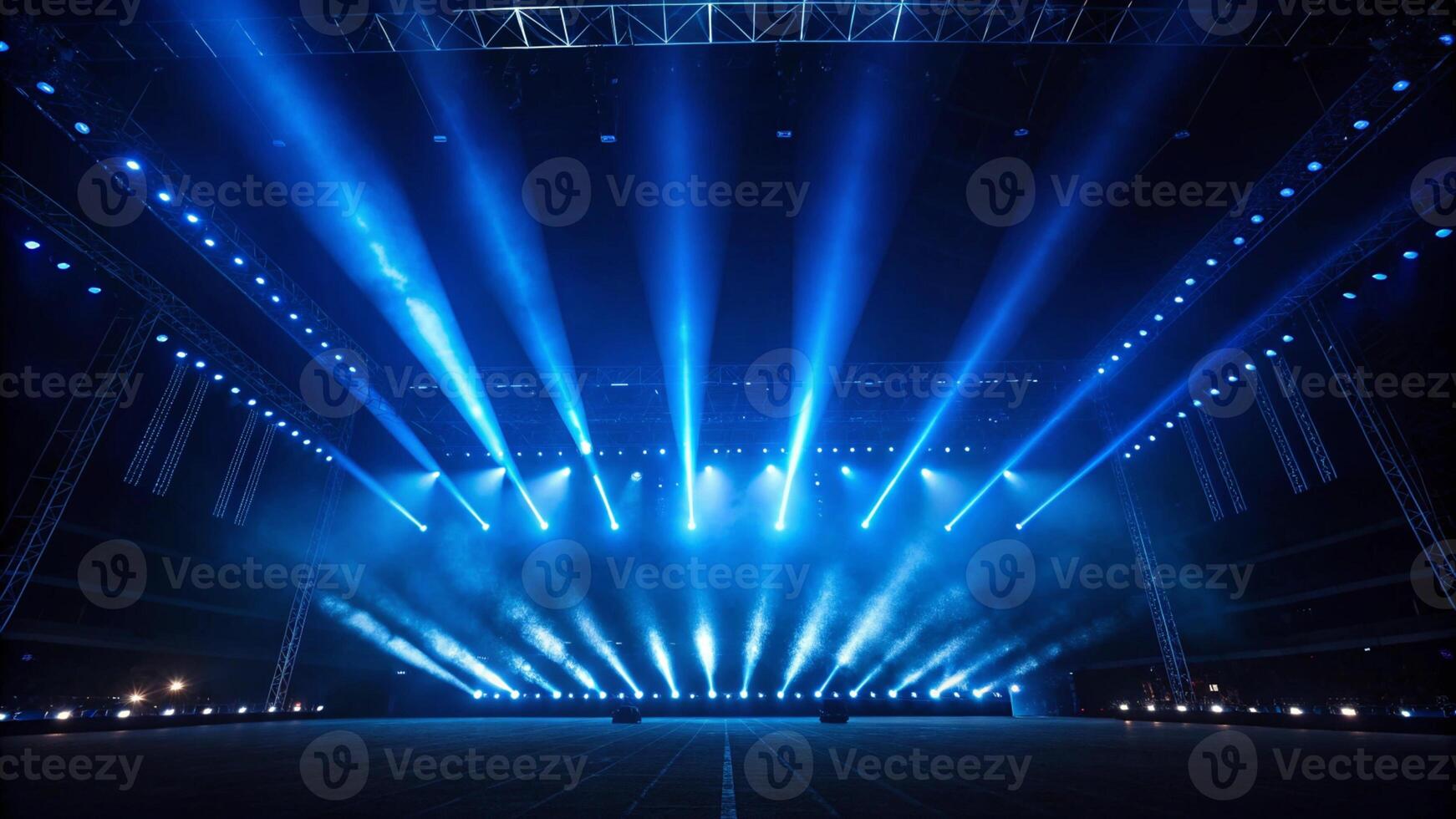 Stadium Event at Night with Concert Light Setup photo