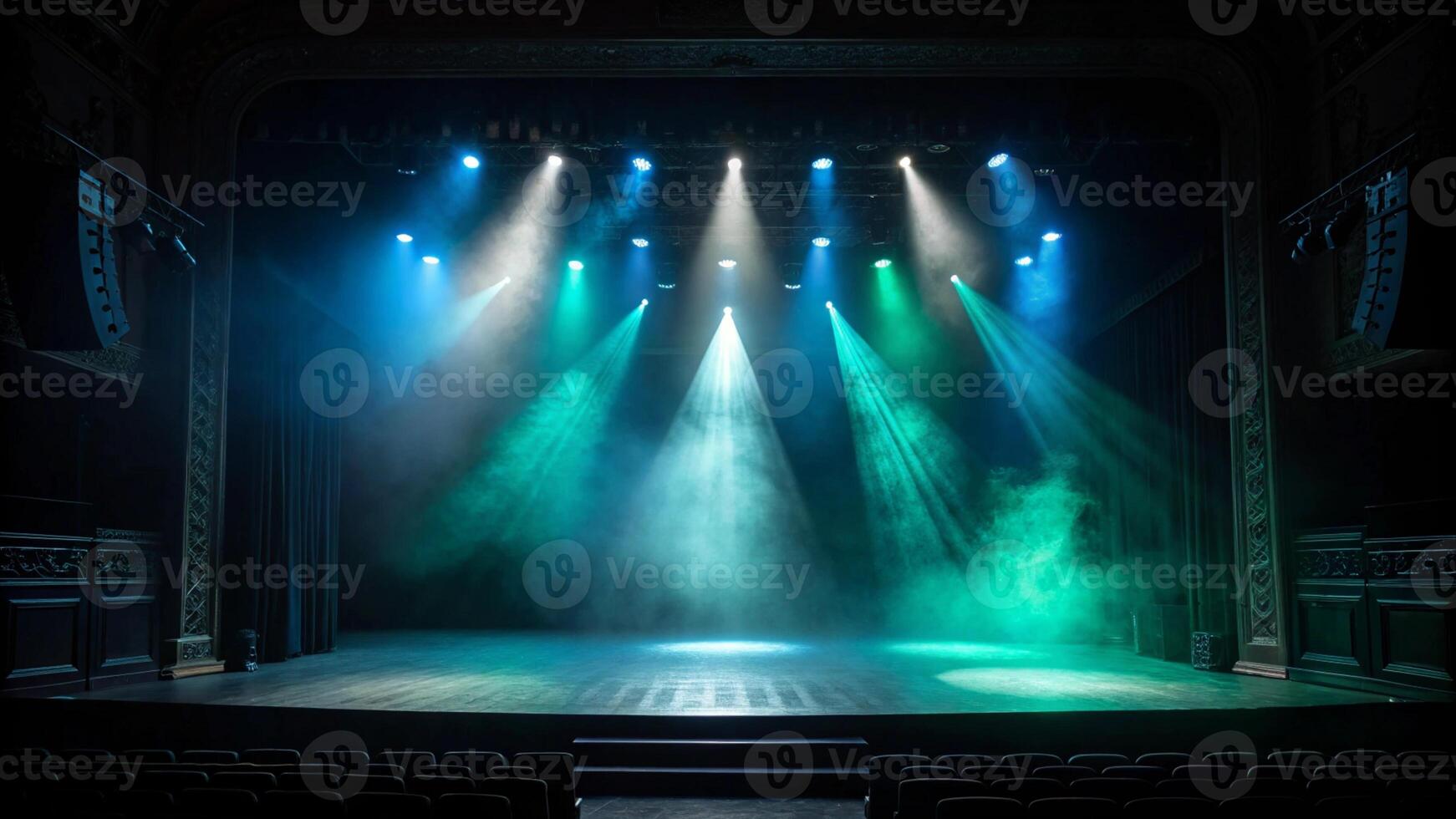 Powerful Stadium Concert Lights at Night Event photo