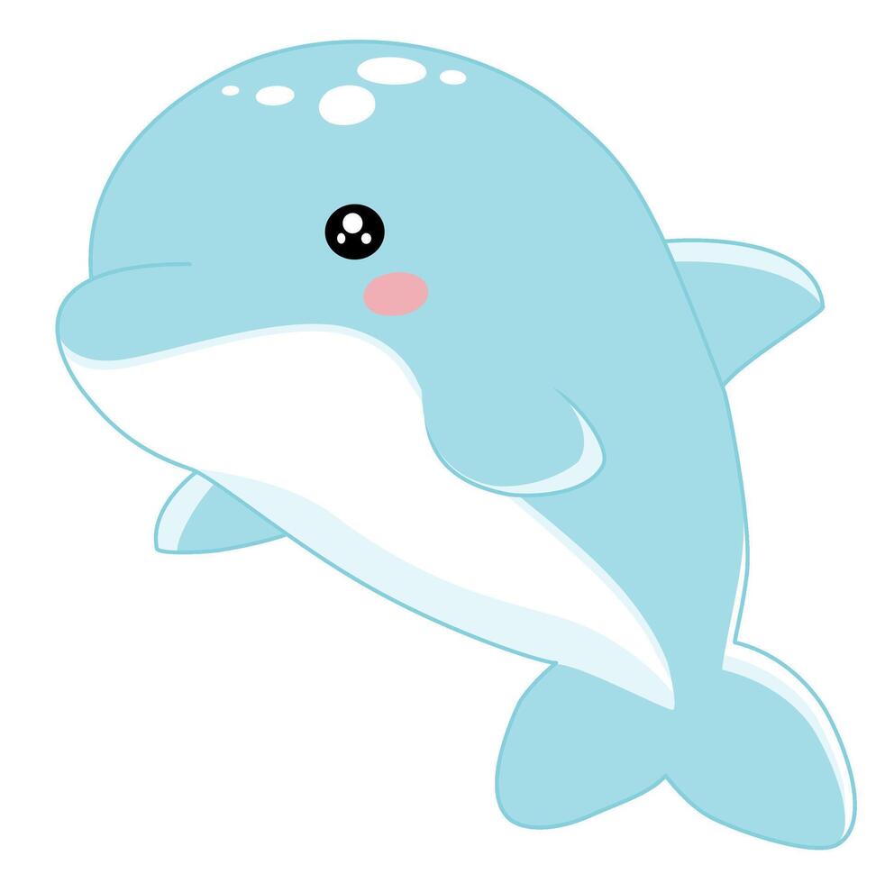 Cute Dolphin Illustration vector