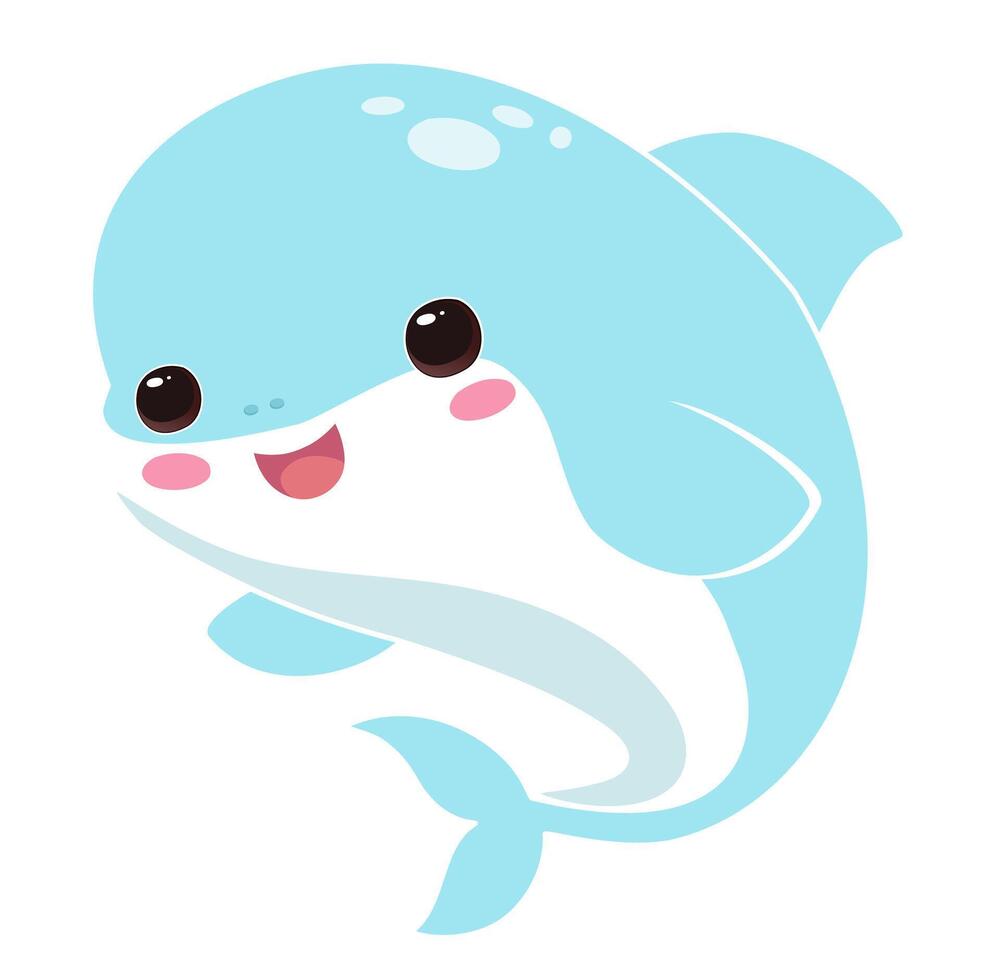 Blue Ocean Dolphin vector