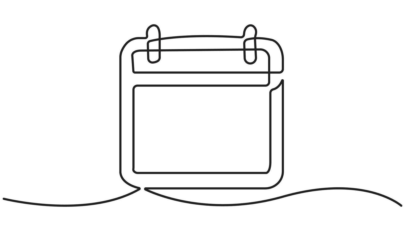 calendar continuous one line drawing, memorable date, countdown, holiday, weekday and weekend. vector