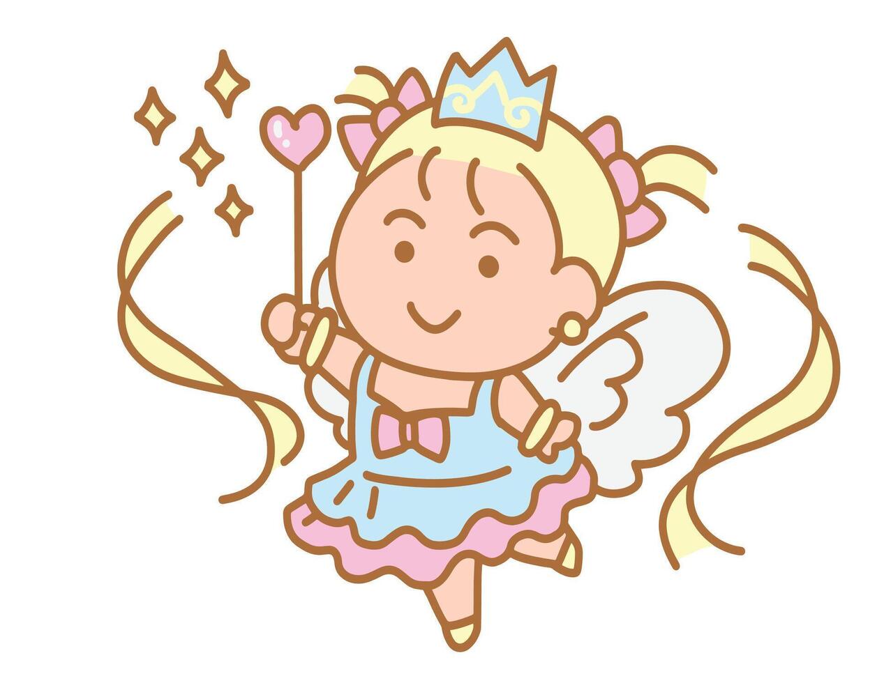 Little angel cartoon style. vector