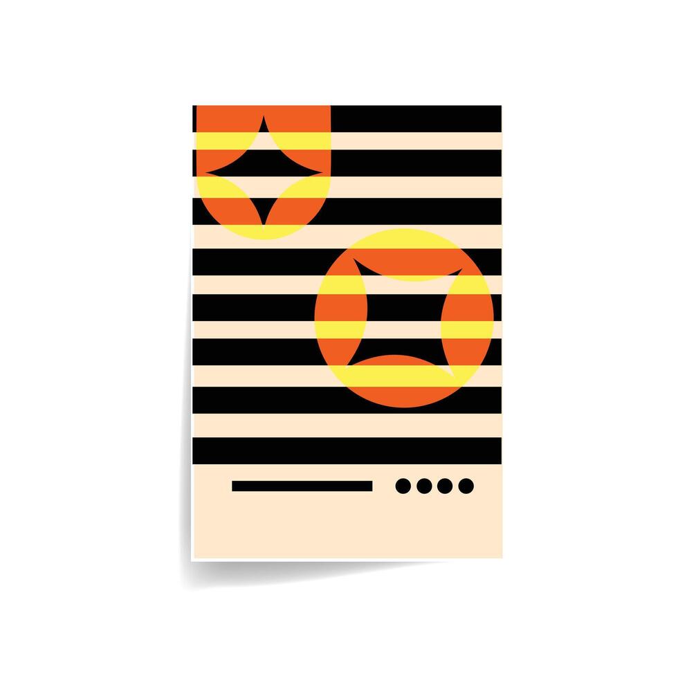 Abstract bauhaus cover simple vector