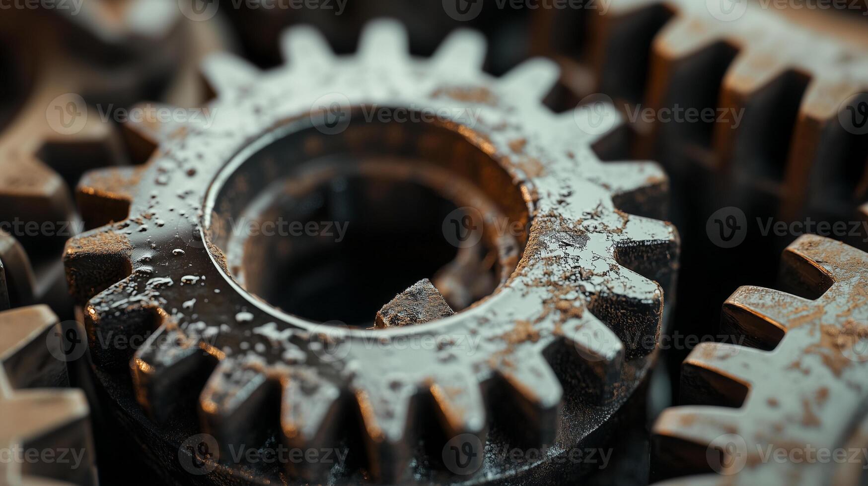 Cogwheels In Motion. An essential component of industrial design. photo
