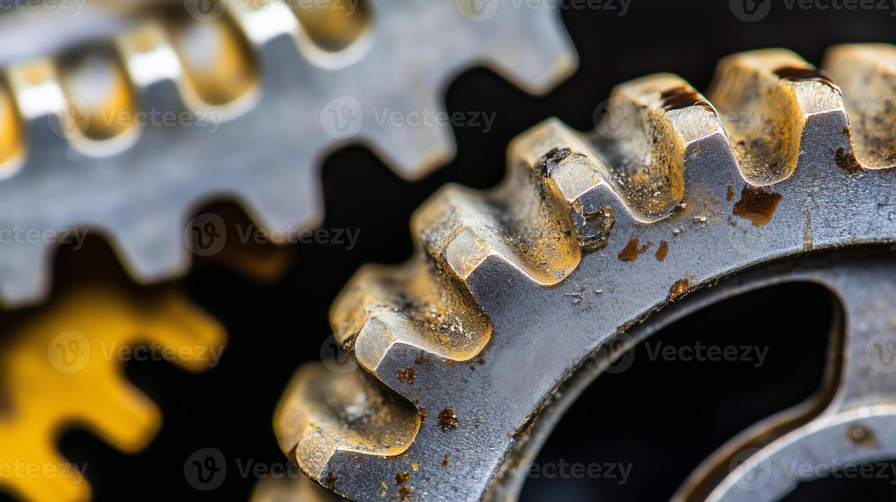 Mechanical Components Close-Up. The backbone of heavy machinery. photo