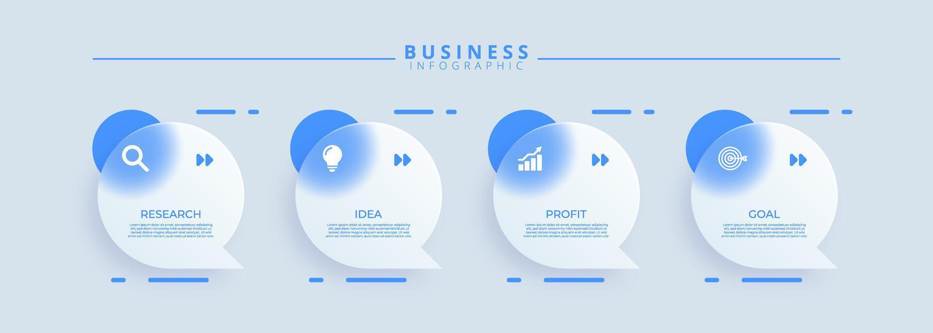 Design template for infographic labels with icons and 4 options or steps vector