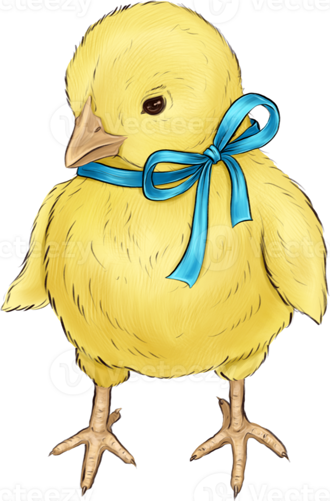 easter chick with bow png