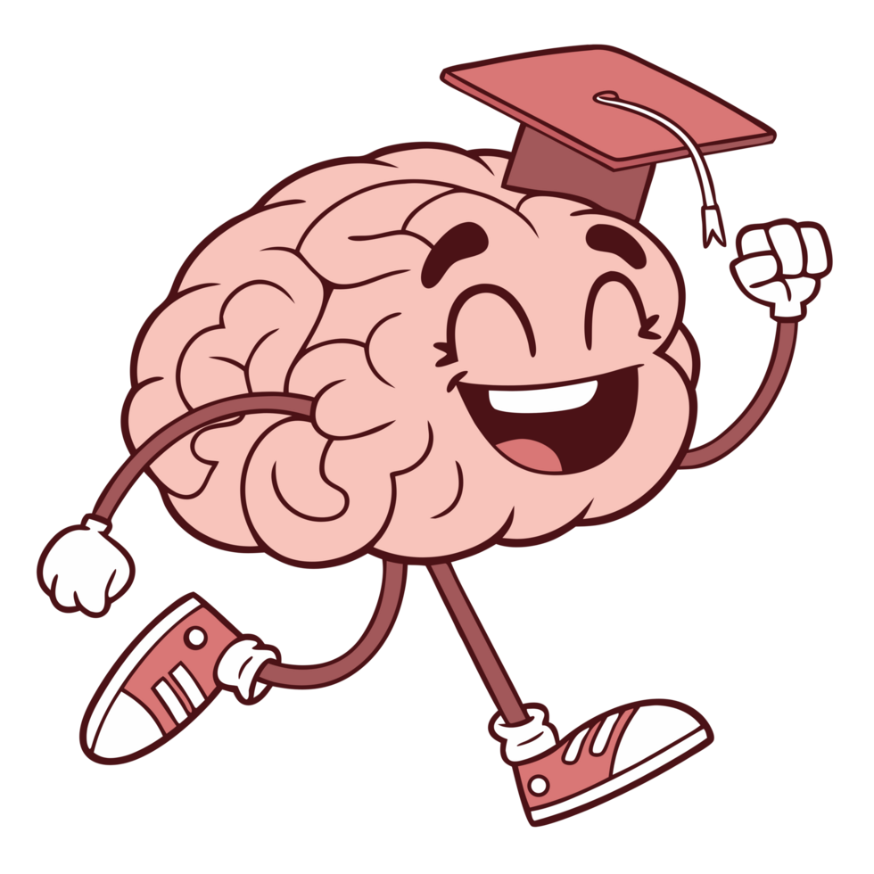 Creative Thinking Brain Illustration in Transparent Background png