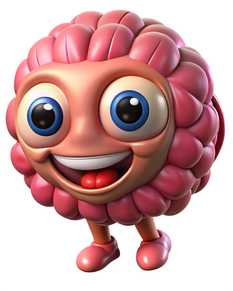 Happy Brain Illustration for Teaching and Learning png