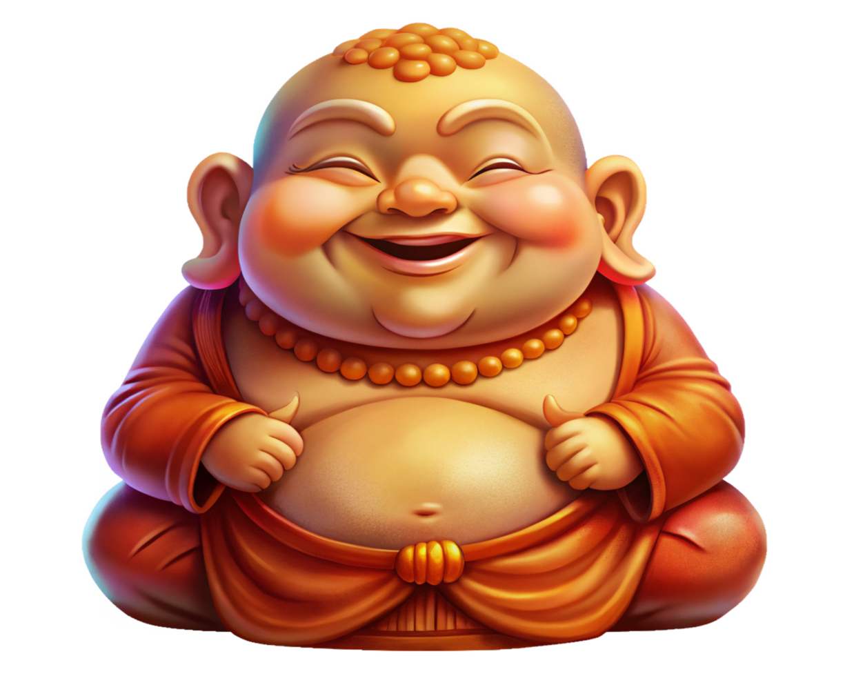 Smiling Buddha Child for Peaceful Artwork png