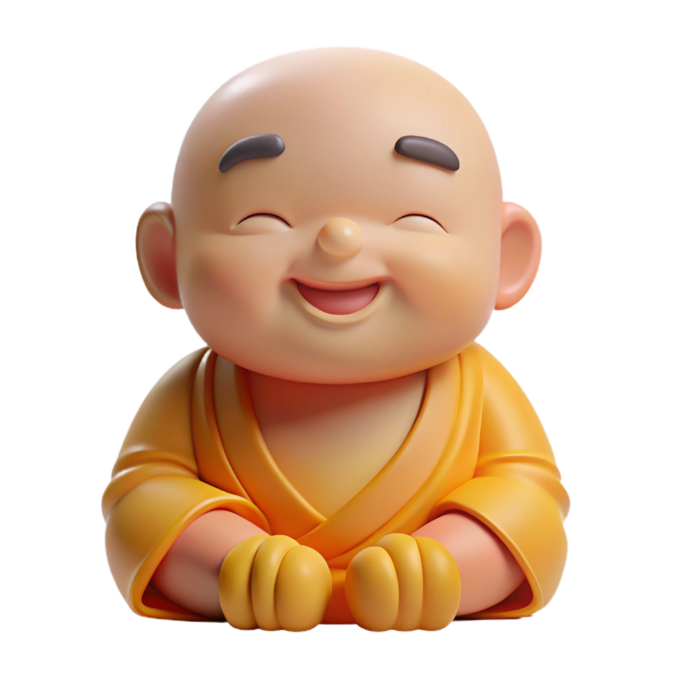 Cute Little Buddha Spreading Wisdom and Joy png