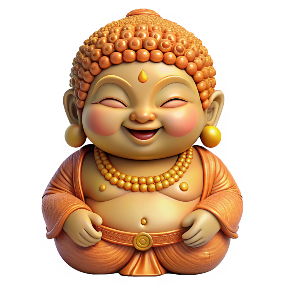 Radiant Baby Buddha Smiling on Transparent Image png