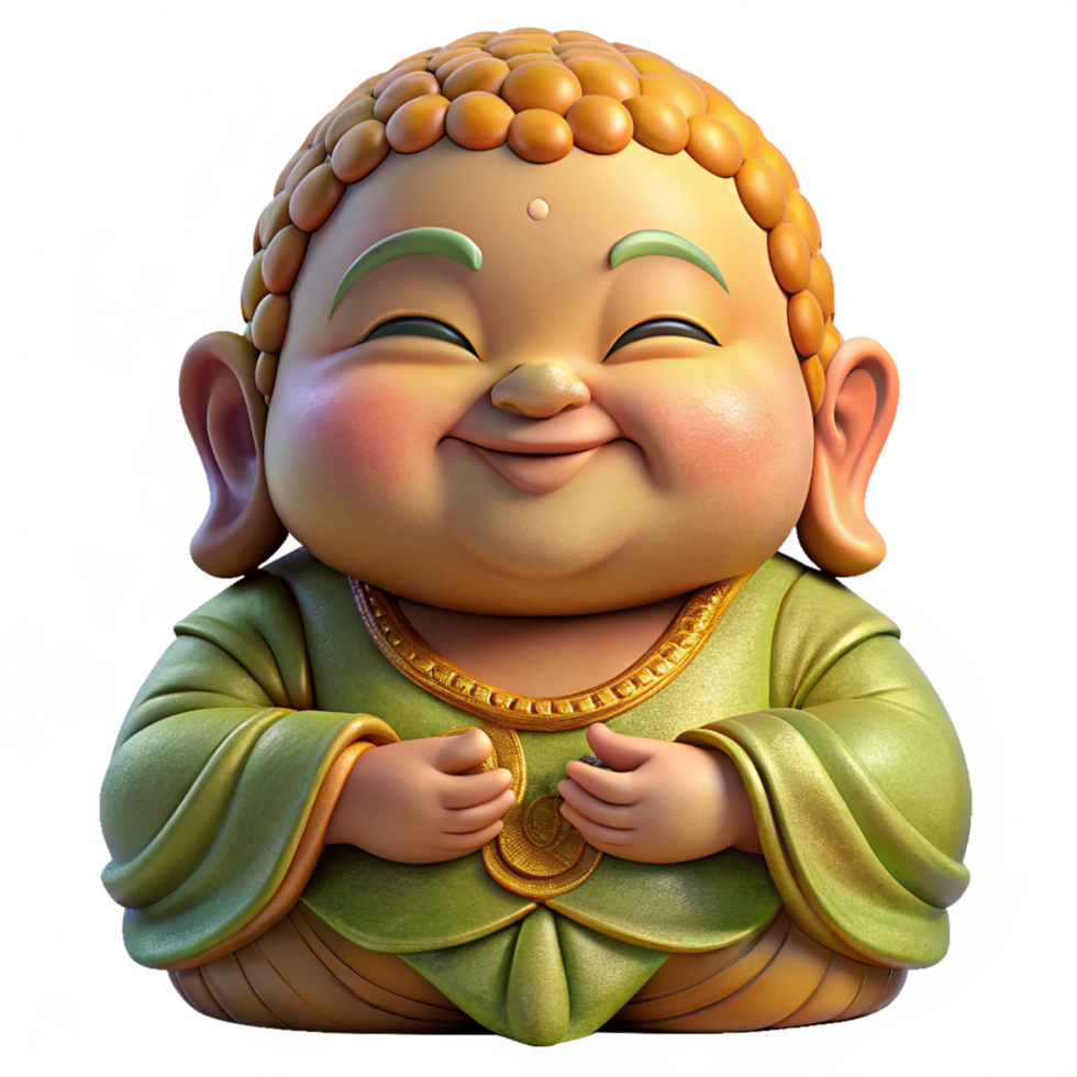 Happy Buddha Baby Character Design Transparent png